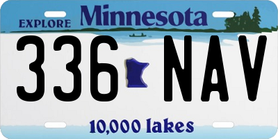 MN license plate 336NAV