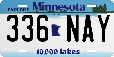 MN license plate 336NAY