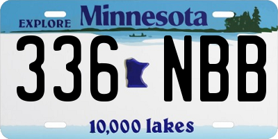 MN license plate 336NBB