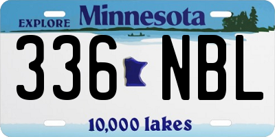 MN license plate 336NBL