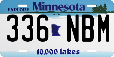 MN license plate 336NBM