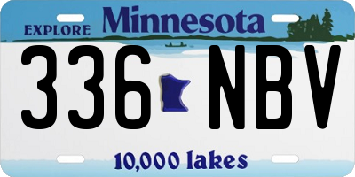 MN license plate 336NBV