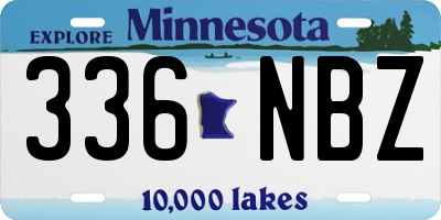 MN license plate 336NBZ