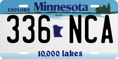 MN license plate 336NCA
