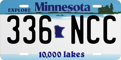 MN license plate 336NCC