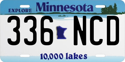 MN license plate 336NCD