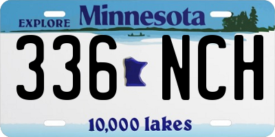 MN license plate 336NCH