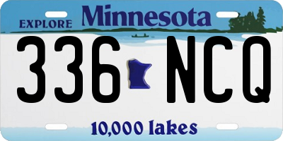 MN license plate 336NCQ