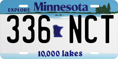 MN license plate 336NCT