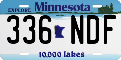 MN license plate 336NDF