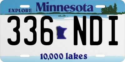 MN license plate 336NDI