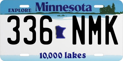 MN license plate 336NMK