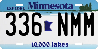 MN license plate 336NMM