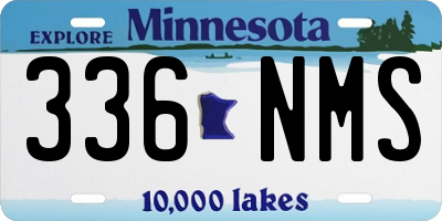 MN license plate 336NMS