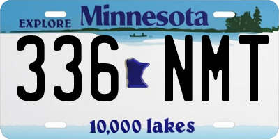 MN license plate 336NMT