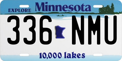 MN license plate 336NMU