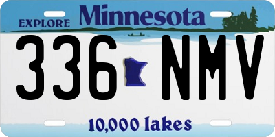 MN license plate 336NMV