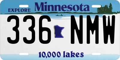 MN license plate 336NMW