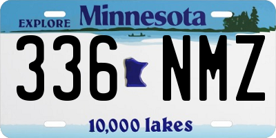MN license plate 336NMZ