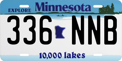 MN license plate 336NNB