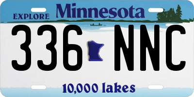 MN license plate 336NNC