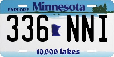 MN license plate 336NNI