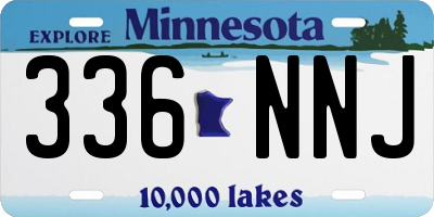 MN license plate 336NNJ
