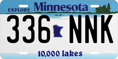 MN license plate 336NNK