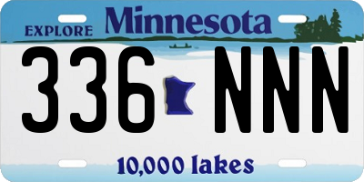MN license plate 336NNN