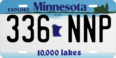 MN license plate 336NNP