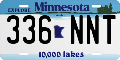 MN license plate 336NNT