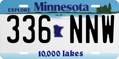 MN license plate 336NNW