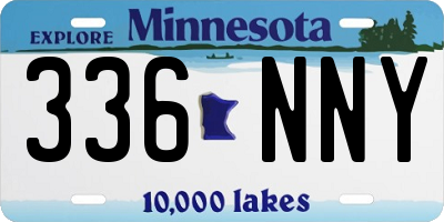 MN license plate 336NNY
