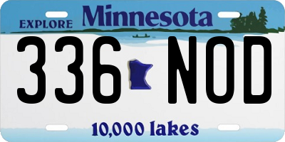 MN license plate 336NOD