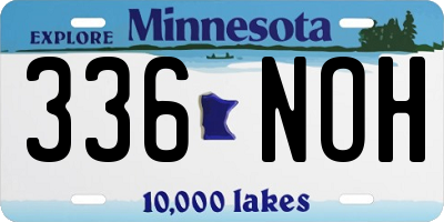 MN license plate 336NOH