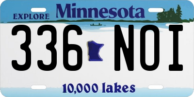 MN license plate 336NOI