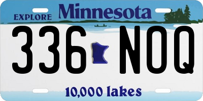 MN license plate 336NOQ