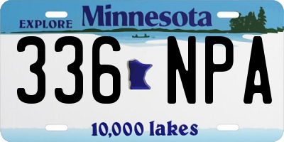 MN license plate 336NPA