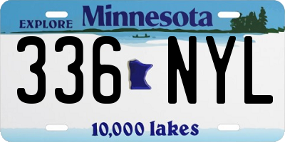 MN license plate 336NYL