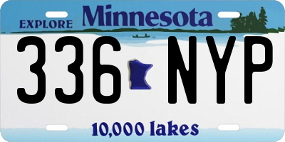 MN license plate 336NYP