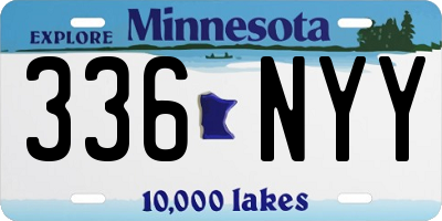 MN license plate 336NYY