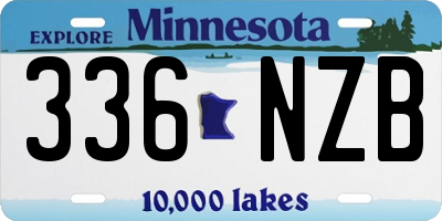 MN license plate 336NZB