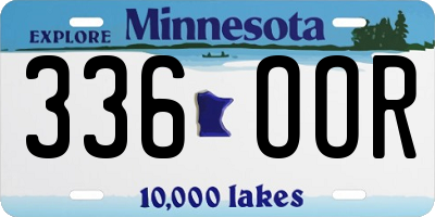 MN license plate 336OOR