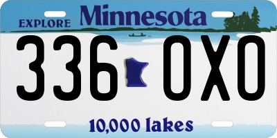 MN license plate 336OXO