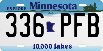 MN license plate 336PFB