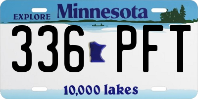 MN license plate 336PFT