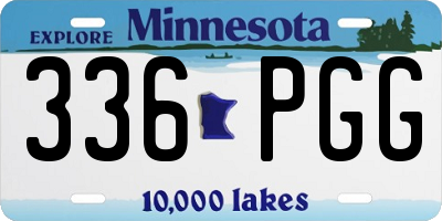 MN license plate 336PGG