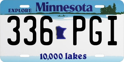 MN license plate 336PGI