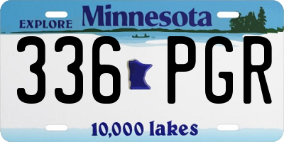 MN license plate 336PGR