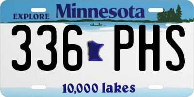 MN license plate 336PHS